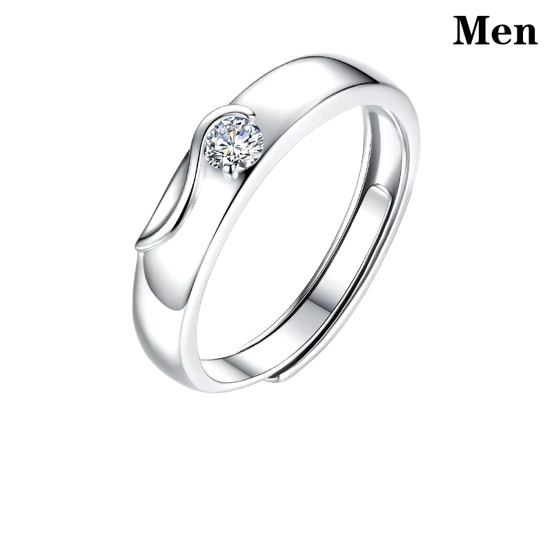 Luxury Couple Butterfly Wings Rings for Women Men Romantic Fashion Wings Design Adjustable Engagement Ring Wedding Jewelry